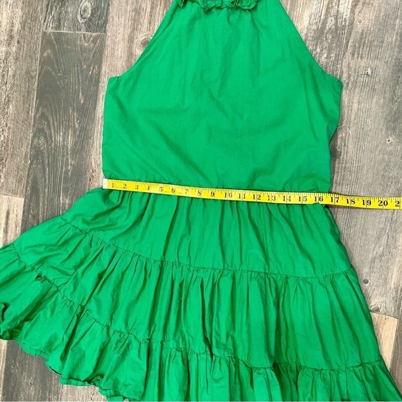 Alexia Admor ~ Green Smocked Neck Trapeze ~MOLLY DRESS $245 size 2 halter - Picture 11 of 14